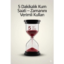 Durukar 5 Dakikalık Kum Saati Zamanlayıcı – Kırmızı Dekoratif Masa Saati 4 Renk Seçeneği