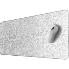 GoLite Classic - 70x30 Topography Siyah Dikişli Gaming Oyuncu Mouse Pad Kaymaz Taban Büyük Klavye Fare Altlığı Mousepad