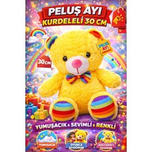 Trust Store Oturan Kurdeleli Peluş Ayı 30 cm Yumuşak Dokulu Şirin Tasarım