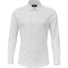 Erkek Klasik Gömlek – Pamuklu Esnek Kumaş,slim Fit Uzun Kollu, Fransız Manşetli Plus Scorpion