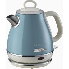 Hype Store Elektrikli Su Isıtıcı 1 Litre Mavi 2868/05 - Paslanmaz Çelik, Retro Kettle, 1630 Watt, Otomatik Kapa