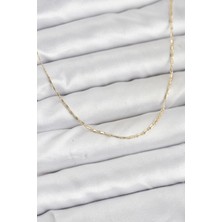 Mç Plus cm 14K Gold Renk Kesme Model 60 cm Kadın Kolye