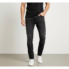 Lyvens Erkek Koyu Füme Lazer Detaylı Boyfriend Fit Jean