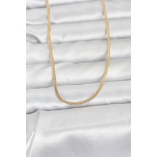 Clariss cm 14K Gold Renk Dolgun Zincir Model 60 cm Kadın Kolye