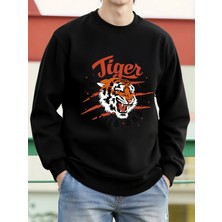 Tiger Stay Wild And Free Desen Erkek Kazaklar Polar Hip Hop Kazak Günlük Giysiler Sonbahar Bi