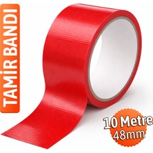 Badem10 Kırmızı Tamir Bandı 48MM X10MT Suya Dayanıklı Güçlü Yapışkan Bant Izolasyon Tamirat Bandı