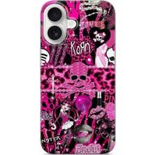 Lelia iPhone 16 Plus Uyumlu Baskılı Şeffaf Telefon Kılıfı | Koleksiyon: Chromatica Aura