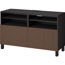 Hobiurun Tv sehpası, venge-kahverengi meşe kaplama, 120x42x74 cm, BJORKOVIKEN