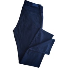 Gruva Erkek Regular Fit Dik Cep Likralı Esnek Pamuklu Keten Pantolon (Füme Lacivert-46)