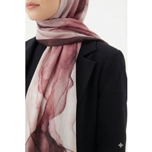 Lavin Scarfs degrade motion Koleksiyonu Viskon Şal Mürdüm