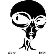 Airbrush Tattoo Uzaylı Yapışkanlı Stencil Süsleme ve Boyama Kalıbı