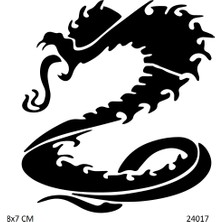 Airbrush Tattoo Festival Ejderi Yapışkanlı Stencil Süsleme ve Boyama Kalıbı