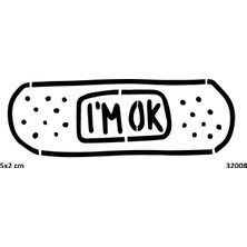 Airbrush Tattoo Iyiyim Yara Bandı Yapışkanlı Stencil Süsleme ve Boyama Kalıbı