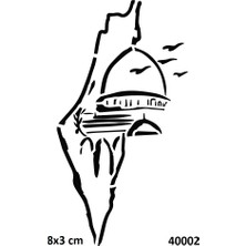 Airbrush Tattoo Mescidi Aksa Filistin Stencil Süsleme ve Boyama Kalıbı