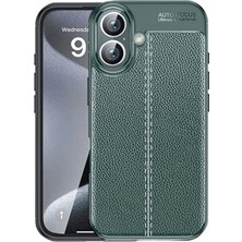 Genel Tedarik iPhone 16 Kılıf Auto Focus Kapak - Koyu YEŞIL-(5796) - EMTHBA5022-2886