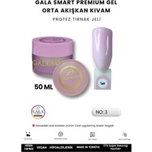 Gala Smart  Orta Akışkan Kıvamlı Gala Protez Tırnak Jeli No:03 - 50 ml