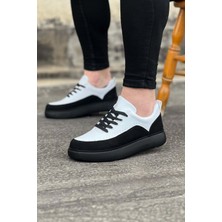 Hkursat HK162 Siyah Beyaz Ortopedik Taban Erkek Casual Ayakkabı