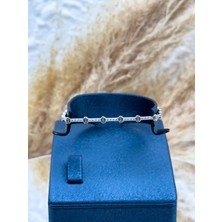 Livora Jewelry 925 Ayar Gümüş Spor Su Yolu Taşlı Kadın Bileklik