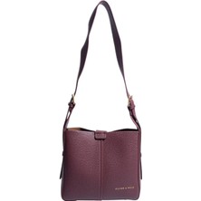 Silver & Polo Silver Polo Bordo - Bordo Mini Rolax Kadın Omuz Çantası SP1249