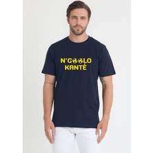 Windy Island Erkek Bisiklet Yaka "n Golo Kante" Baskılı %100 Pamuk T-Shirt