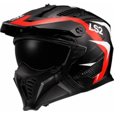 Ls2 Drıfter Trıalıty Kırmızı Kask (Siyah Vizör)