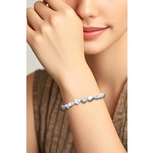 Pozitif Doğal Taş Havlit Taşı Bileklik Makrome Ayarlı 326-5