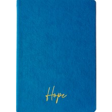 Kum Yayınevi Hope Defter - Dokulu Thermo Sert Kapak - Çizgisiz 192 Sayfa – 15X21,3CM - Mavi