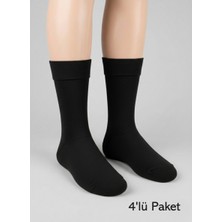 Balkonda Erkek Çorap 4'lü Paket Bambu Soket Dikişsiz - Punto