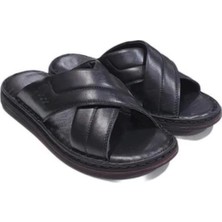 Cozi Company %100 Hakiki Deri Ortopedik Yumuşak Taban Günlük Erkek Terlik