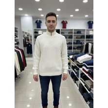 Bigümex Fitilli Fermuarlı Triko Kazak