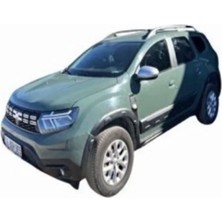 Aftermarket Dacia Duster 2018+ Damalı Duster Yazılı Dodik ve Kapı Koruma Seti Mat Siyah