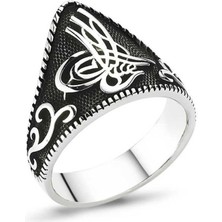 Fumeyabi Gümüş Tuğralı Okçu Zihgir Erkek Yüzük