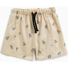 Hype Store Chino Şort Cepli Dinozor Baskılı Pamuklu