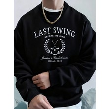 Last Swing Miami 2026 Baskılı Erkek Sonbahar Günlük Kapüşonlu Cepli Rahat Sokak Giysisi Spor