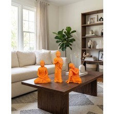 Raw Home Buda Figürlü Dekoratif Mum Seti – %100 Soya Wax El Yapımı 3’lü Meditasyon Temalı Spiritüel Mum