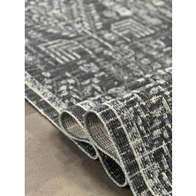 Woolen Halı Woolen History Eskitme Desen Halı 8703 Lacivert