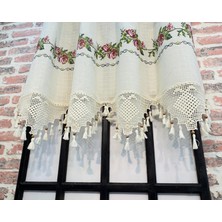 Luvia Home Otantik  Kanaviçe Işlemeli Buldan Perde