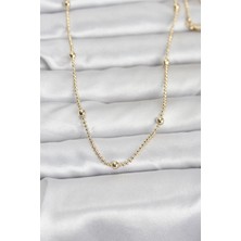Clariss cm 14K Gold Renk Top Zincir 60 cm Kadın Kolye