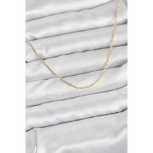 Clariss cm 14K Gold Renk Burgu Model 60 cm Kadın Kolye