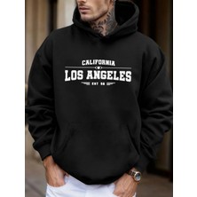 Kaliforniya Los Angeles Sanatsal Mektup Baskı Erkekler Sonbahar Polar Yumuşak Eşofman Moda Ra