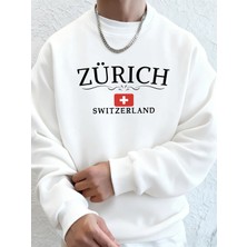 Zürih Isviçre Mektup ve Bayrak Baskılar Üstler Unisex Sıcak Sokak Spor Giysileri Gevşek Rahat