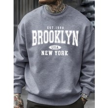 Brooklyn New York Abd Baskı Erkek Kazak Sokak Modası Kazaklar Polar Sonbahar Gevşek Üstler Ra