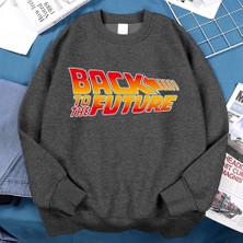 Geleceğe Geri Film Logosu Hoodie Erkekler Vintage Casual Hoody Anime Gevşek Kazak Harajuku Po