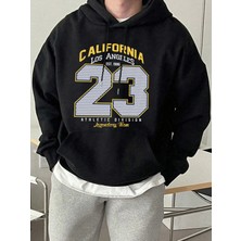 California Athletic Division Number 23 Baskılı Hoody Erkek Sokak Stili Yumuşak Sweatshirtler