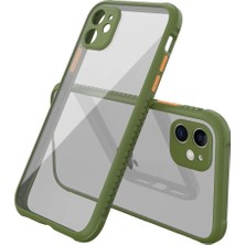 Olinea Newface Iphone 12 Mini Kılıf Miami Şeffaf Silikon - Koyu Yeşil
