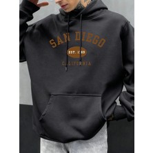 San Diego Kaliforniya Mektup Baskılı Erkek Kapüşonlu Sweatshirt Hip Hop Modası Kişilik Hoody