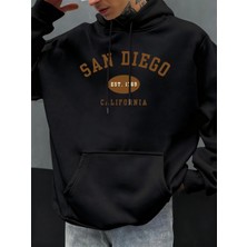 San Diego Kaliforniya Mektup Baskılı Erkek Kapüşonlu Sweatshirt Hip Hop Modası Kişilik Hoody