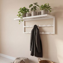 Gelişim Metal Dekoratif Demir Raflı Duvar Askısı - Metal Askılık - Elbise Askısı - Modern Design