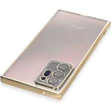 Olinea Newface Galaxy Note 20 Kılıf Lensli Silikon - Gold
