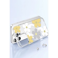 Olinea Iphone 14 Floral Magsafe Kapak - Beyaz